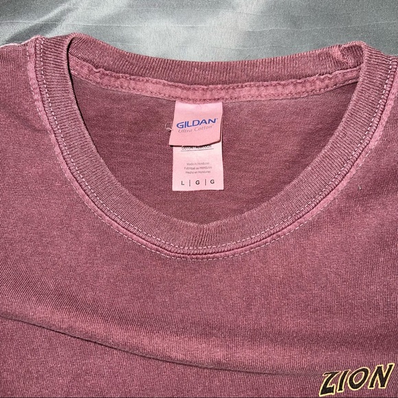 Vintage Zion Canyon Gildan Long-Sleeve T-Shirt Maroon Size Large - Picture 2 of 8